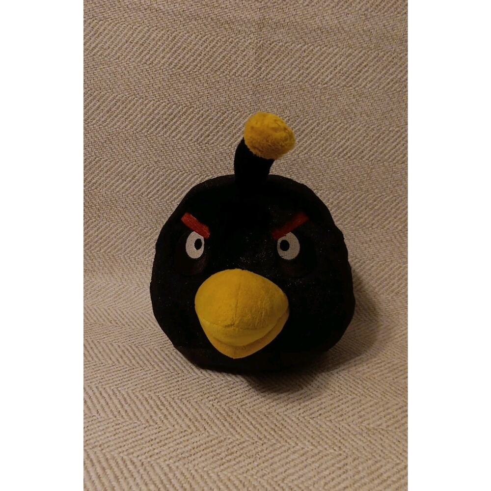 Angry Birds Black Bird Bomb 6" Plush Ball Stuffed Animal (No Sound)